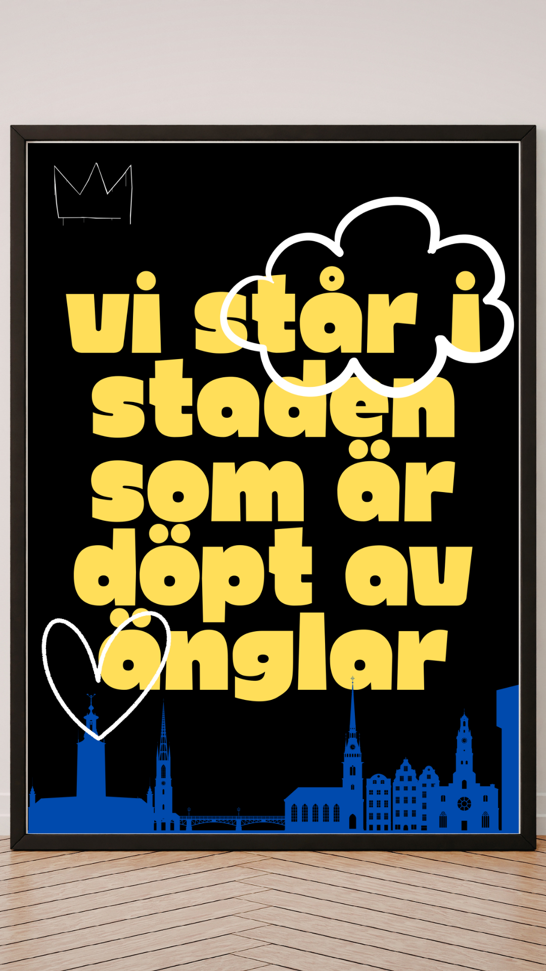 Vi står i staden som är döpt av änglar